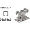INOX Vozík pre nerezovú posuvnú bránu s 5 rolkami pre C-profil 76x76x3