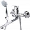 Nástenná vaňová batéria s dlhým otočným výtokom, dlhá batéria na vaňu, sada