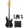 Vintage V40 COASTER BASS GUITAR PACK - GLOSS BLACK