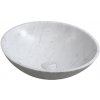 Sapho Blok - Umývadlová misa, priemer 42 cm, bez prepadu, carrara 2401-42