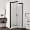 RONAL TOP-LINE S BLACK TLS4 ATYP 100 - 180cm dvere do niky alebo do kombinácie / sprchový kút rohový, profil čierny, sklo číre, TLS4SM10607