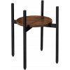 TZB Stojan na květiny TORRE RUSTIC 40 cm hnědý/černý