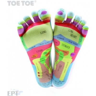 ToeToe REFLEXOLOGY komfortné prstové ponožky bílá