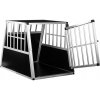 PETSTUFF Klietka pre Psa, mačku do Auta, Hliníkový Prepravný Box, prepravka 91x65x69,5cm, strieborná a čierna