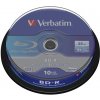 1x10 Verbatim BD-R Blu-Ray 25GB 6x Speed, white blue Cakebox