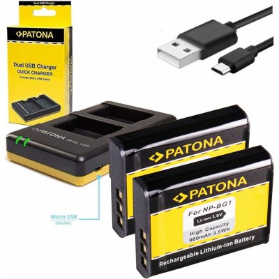 Nabíjačka akumulátorov Paton Foto Dual Quick Sony NP-BG1 + 2x batéria 960mAh (PT1940B)