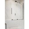 RADAWAY FURO BLACK PND II 150cm pravá vaňová zástena pevná so zasúvacou časťou, profil čierny, sklo číre, 10109788-54-01R10112744-01-01