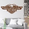 Veselá Stena Samolepka na stenu Harley Davidson orol Farba: hnědá, Veľkosť: 80 x 34 cm