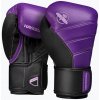 Hayabusa T3 fialovo-čierne boxerské rukavice