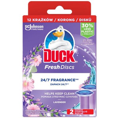 Duck Fresh Discs WC gél pre hygienickú čistotu a sviežosť Vašej toalety Levanduľa 2 x 36 ml