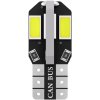 CANBUS LED 8x 5730 SMD pätica T10, W5W - Biela