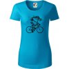 Gravel Bike - kostra - Dámske tričko z organickej bavlny Origin (GOTS) - M ( Svetlý tyrkys )