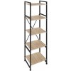 tectake 404155 regál manchester industrial 47,5 x 34,5 x 151,5 cm - industrial svetlé drevo, dub sonoma