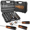 NEO TOOLS Nástrčné Kľúče 1/4, 1/2, 86 ks, CrV, Sada Náradia Kufor