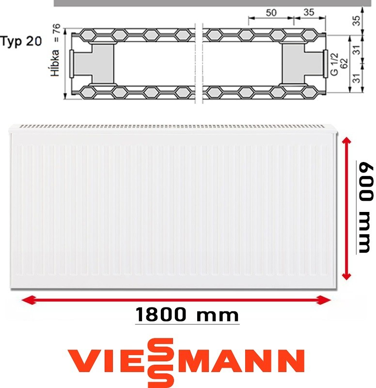 Viessmann 20 600 x 1800 mm