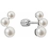 Evolution Group Stříbrné náušnice pecky s pravými říčními perlami 21101.1B