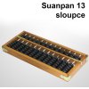 Luxusné drevené čínske počítadlo - suanpan s 13 stĺpcami