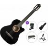 Valencia VC104CE SET 4/4 Black Klasická gitara s elektronikou