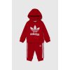 Tepláková súprava pre bábätká adidas Originals HOODIE SET červená farba, IX5163 98