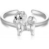For Silver Prsteň pes Shih-tzu Striebro 925