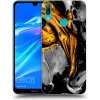 Picasee silikónový prehľadný obal pre Huawei Y7 2019 - Black Gold