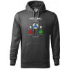Volejbal volá - Mikina pánska Cape s kapucňou - 2XL ( Tmavá bridlica (sivá so zeleným nádychom) )