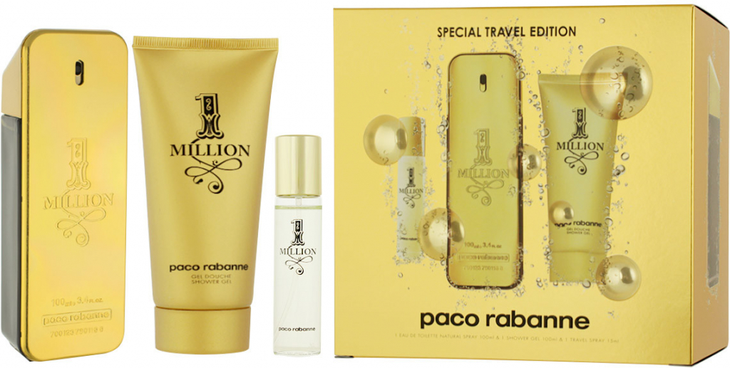 Paco Rabanne 1 Million EDT 100 ml + sprchový gél 100 ml + EDT 15 ml darčeková sada