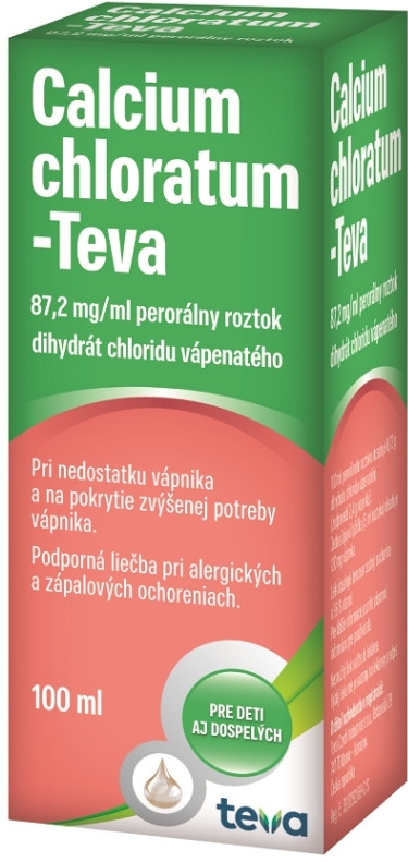 Calcium Chloratum-Teva sol.por.1 x 100 ml od 4,35 € - Heureka.sk