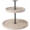 Villeroy & Boch Dvojposchodový etažér z prírodného kameňa Manufacture Travertine, Ø 24,5 cm 10-1375-7880
