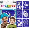 ŠABLÓNY NA MAĽOVANIE NA TVÁR - SNAZAROO - ADVENTURE - SADA 6 KS