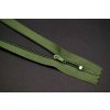 Nedeliteľný jemný plastový špirálový zips (veľkosť číslo 3) rôzne farby - dĺžka 12 cm - 60 cm 18 cm Khaki