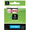 DYMO páska D1 9mm x 7m, červená na bielej S0720700