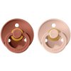 BIBS Colour cumlíky z prírodného kaučuku 2ks Woodchuck / Blush 1. 0-6 mesiacov