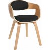 Design-Shop King látka drevené nohy natura Čierna