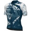 ALÉ Cyklistický dres s krátkym rukávom - PALM PR-E - biela/modrá
