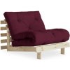 sofa ROOT by Karup - 90*200 cm raw (prírodné) + futon bordeaux 710