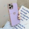Púzdro silikón iPhone 11 fialové LOVE so zlatým okrajom