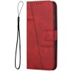 VSETKONAMOBIL 82943 STITCHED Peňaženkový kryt pre Vivo Y28 červený