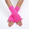 VFstyle ružové pletené návleky na ruky 20 cm