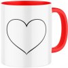 Keramický hrnček s potlačou Srdce