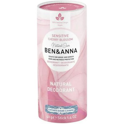 Ben Anna Tuhý dezodorant Sensitive (40 g) - Cherry Blossom - bez sódy bikarbóny