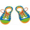 Small foot Drevené topánky na naučenie viazanie