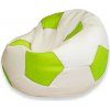 Sedací vak futbalová lopta bielo-limetková EMI