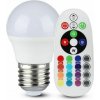V-TAC Žiarovka LED s diaľkovým ovládačom E27 3,5W, 6400K, 320lm,