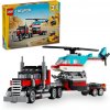LEGO® Creator 3 v 1 31146 Nákladiak s plochou korbou a helikoptérou 5702017567402