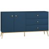Nábytek PEGAS s.r.o. Komoda MARINE 03, Tmavě modrá/Zlatá