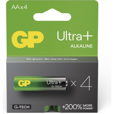 GP BATERIE GP Alkalická baterie ULTRA PLUS AA (LR6)- 4ks 1013224000