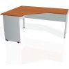Pracovný stôl Gate, ergo, pravý, 160x75,5x120 cm, čerešňa/sivá