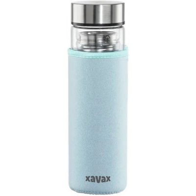 Xavax To Go sklenená fľaša na nápoj 450 ml, s neoprénovým obalom