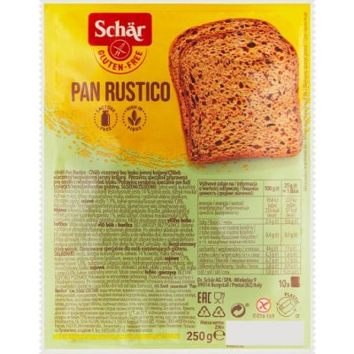 Schär PAN RUSTICO chlieb bezgluténový viaczrnný krájaný 250 g